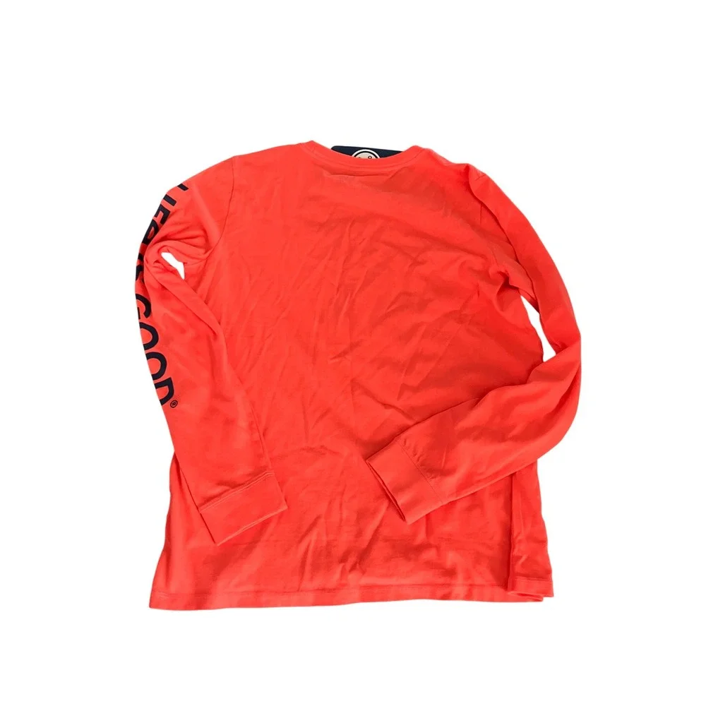 Life is Good Womens Crusher L/S T-Shirt L Orange Snowboard Frequent Flyer NWT